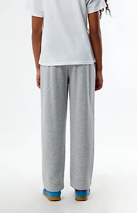 Pacsun Kids Pickleball Champions Heather Grey Baggy Sweatpants