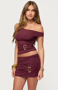 Edikted Kenia Abstract Ring Off Shoulder Top