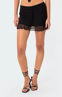 Edikted Solange Ruffle Mesh Mini Skirt