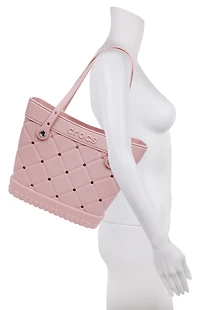 Crocs Light Pink Medium Quilted Tote Bag
