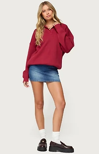 Edikted Archie Stretchy Denim Mini Skort