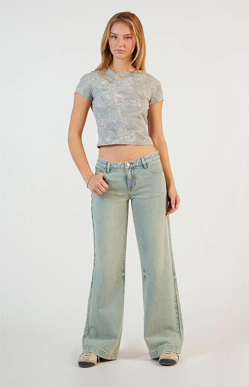 Pacsun Casey Low Rise Baggy Jeans Light Indigo Washed