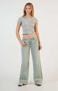 Pacsun Casey Low Rise Baggy Jeans Light Indigo Washed