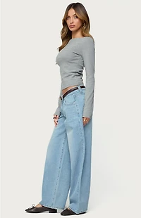 Edikted Loria Striped Boat Neck Top