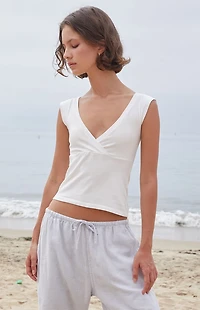 John Galt White Amara Tank Top