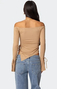 Edikted Jeni Asymmetric Off Shoulder Top