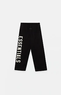 Fear of God Essentials Kids Black Fleece Relaxed Sweatpants