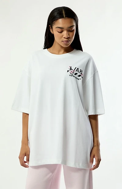 L/AB c/o Off-White Floral Logo Skate Oversized T-Shirt