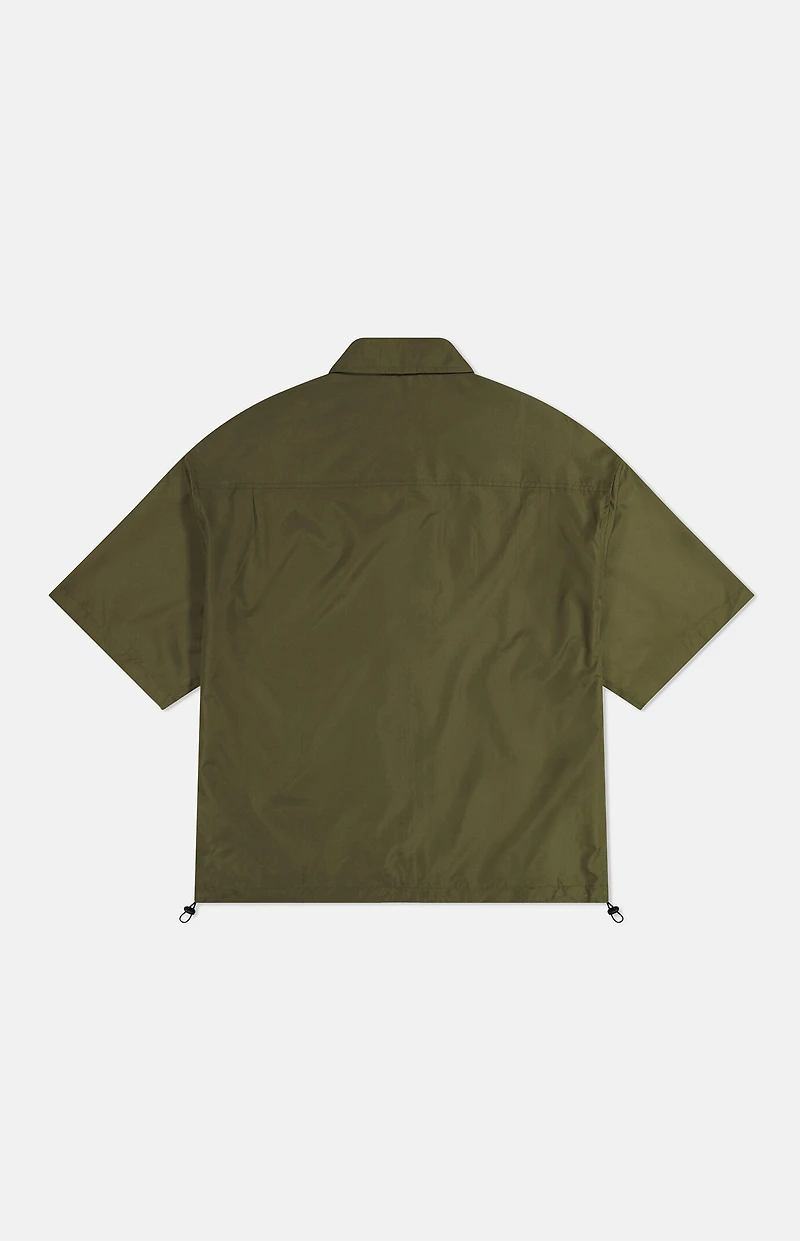 WeSC Olive Open Wind Nylon Shirt