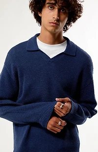 Pacsun Navy Vaughn Polo Sweater