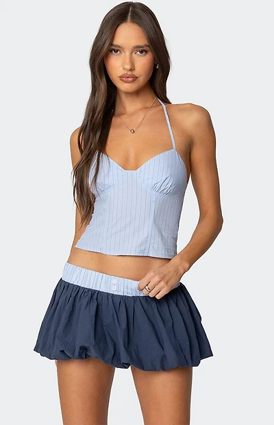 Edikted Janey Striped Halter Corset