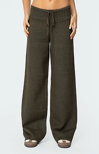 Edikted Russell Straight Leg Knit Pants