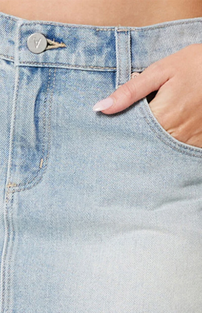 ABRAND Stella 99 Denim Mini Skirt