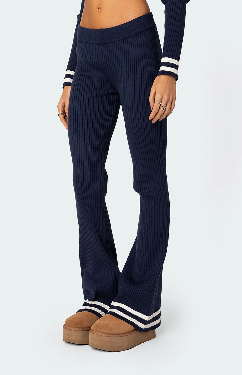 Edikted Pluto Ribbed Flared Pants