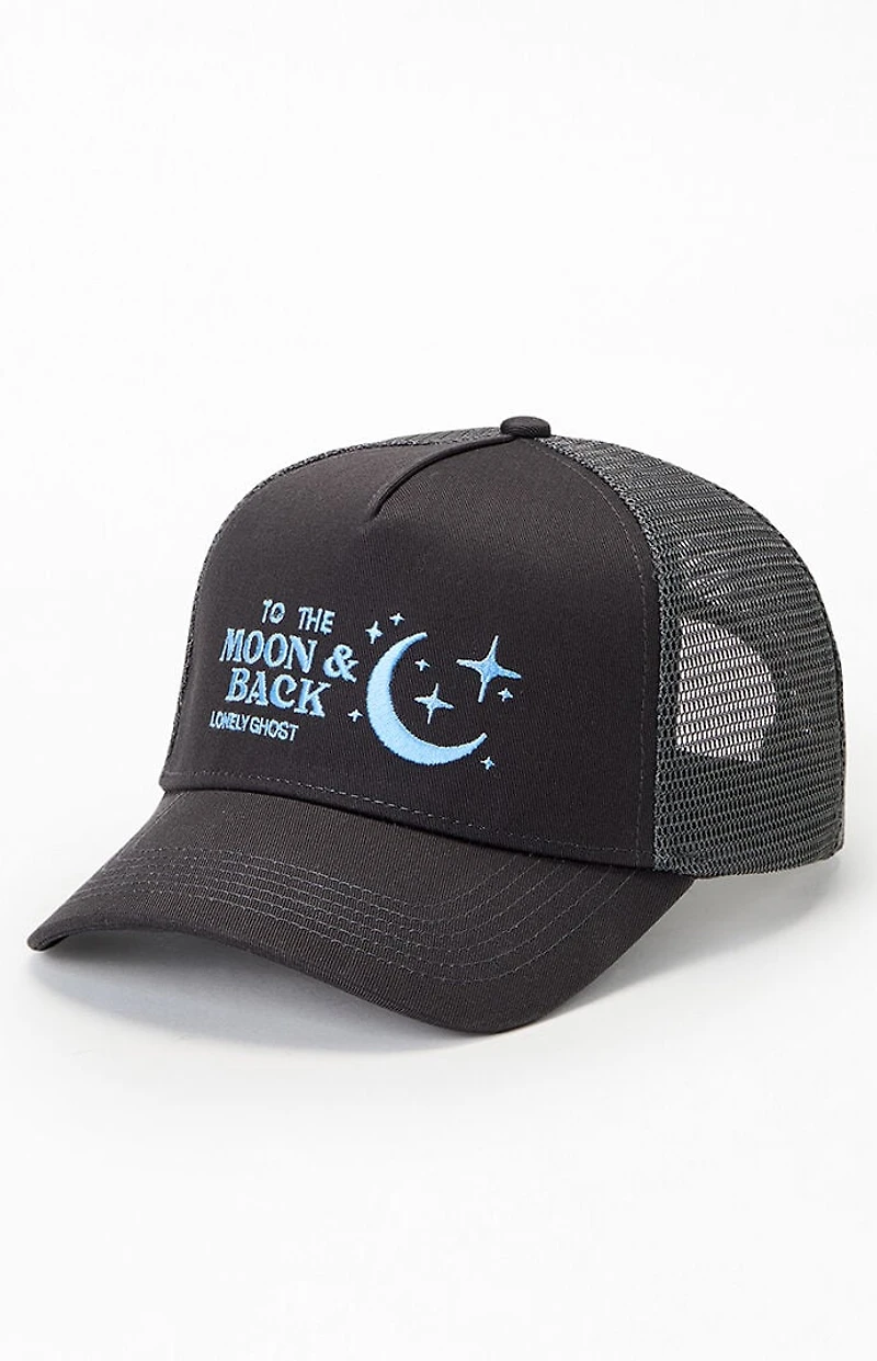 LONELY GHOST To The Moon & Back Trucker Hat