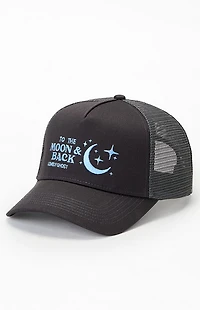 LONELY GHOST To The Moon & Back Trucker Hat