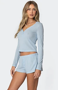 Edikted Keely Pointelle Henley Top