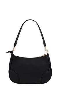 True Religion Black Trapunto Logo Shoulder Bag