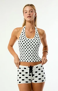 Beverly and Beck Aaliyah Lace-Up Knit Shorts