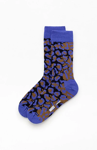 Awake NY x Happy Socks Leopard High Crew Socks