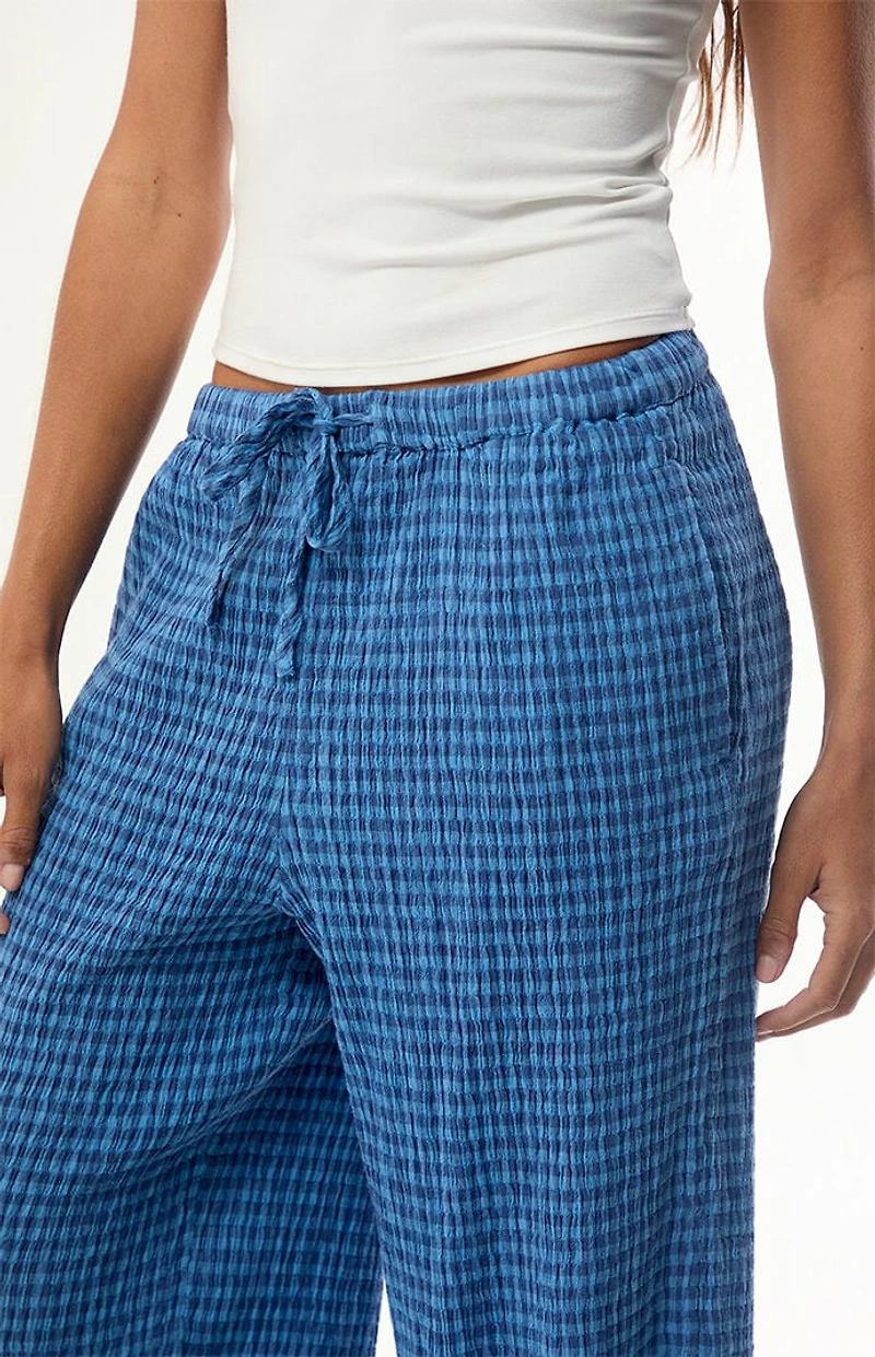 Billabong Plaid Wanderer Wide Leg Pants
