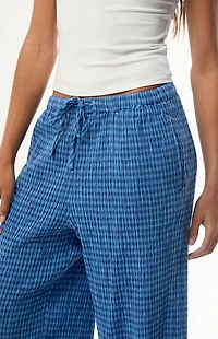Billabong Plaid Wanderer Wide Leg Pants