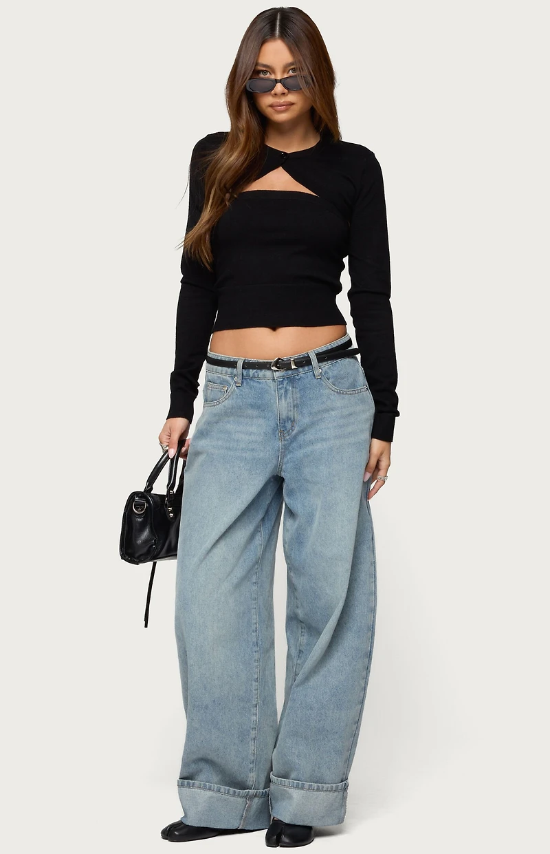 Edikted Knit Two Piece Shrug & Tube Top