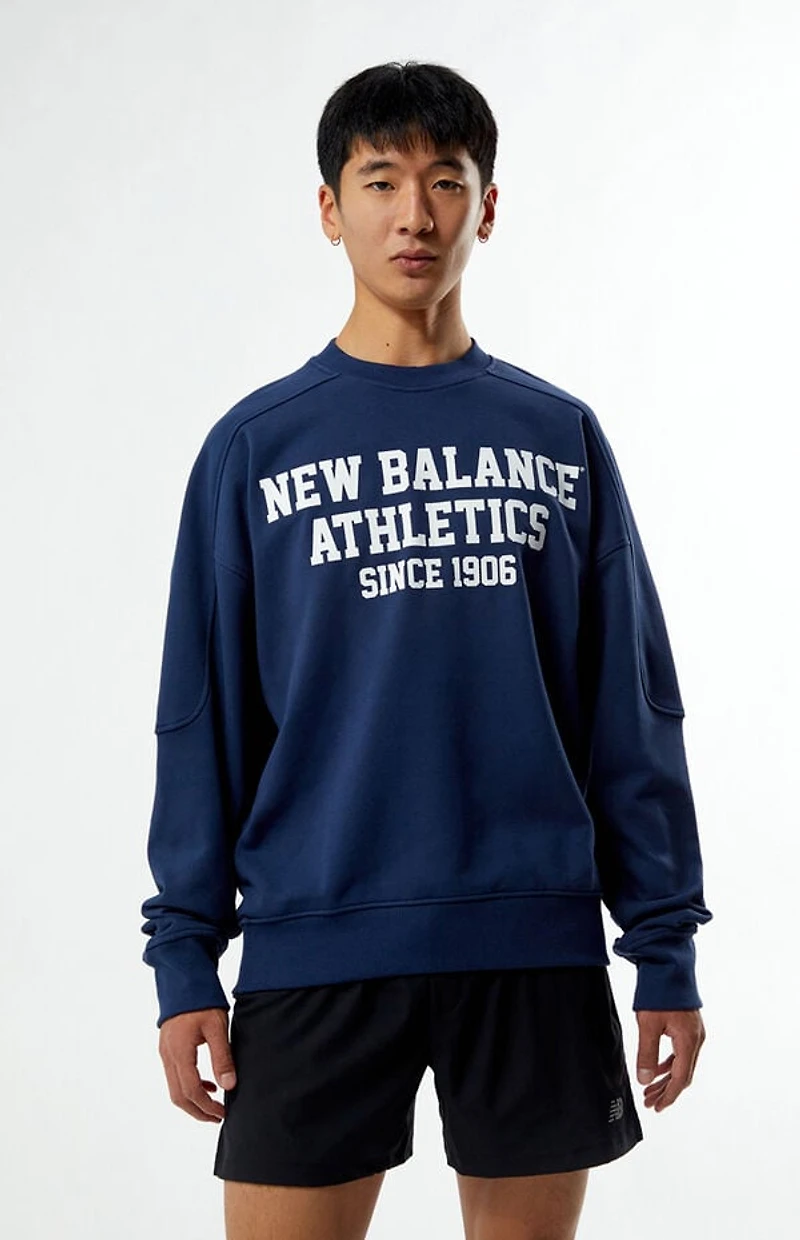 New Balance Navy Varsity Crew Neck Sweatshirt
