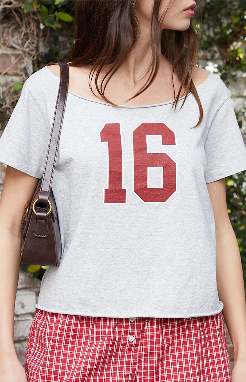 John Galt Silver Robyn 16 Off-The-Shoulder T-Shirt