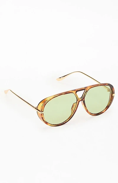 Pacsun Tortoiseshell Lena Mega Aviator Sunglasses