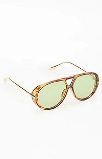 Pacsun Tortoiseshell Lena Mega Aviator Sunglasses
