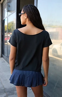 John Galt Robyn Cross Off-The-Shoulder Short Sleeve Top