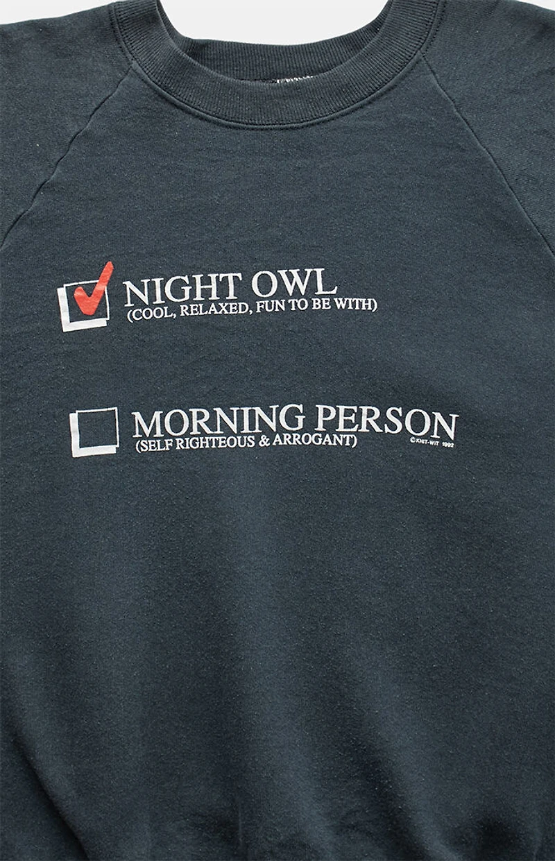 PS VINTAGE '90s Night Owl Crew Neck Sweatshirt