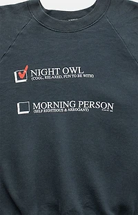 PS VINTAGE '90s Night Owl Crew Neck Sweatshirt