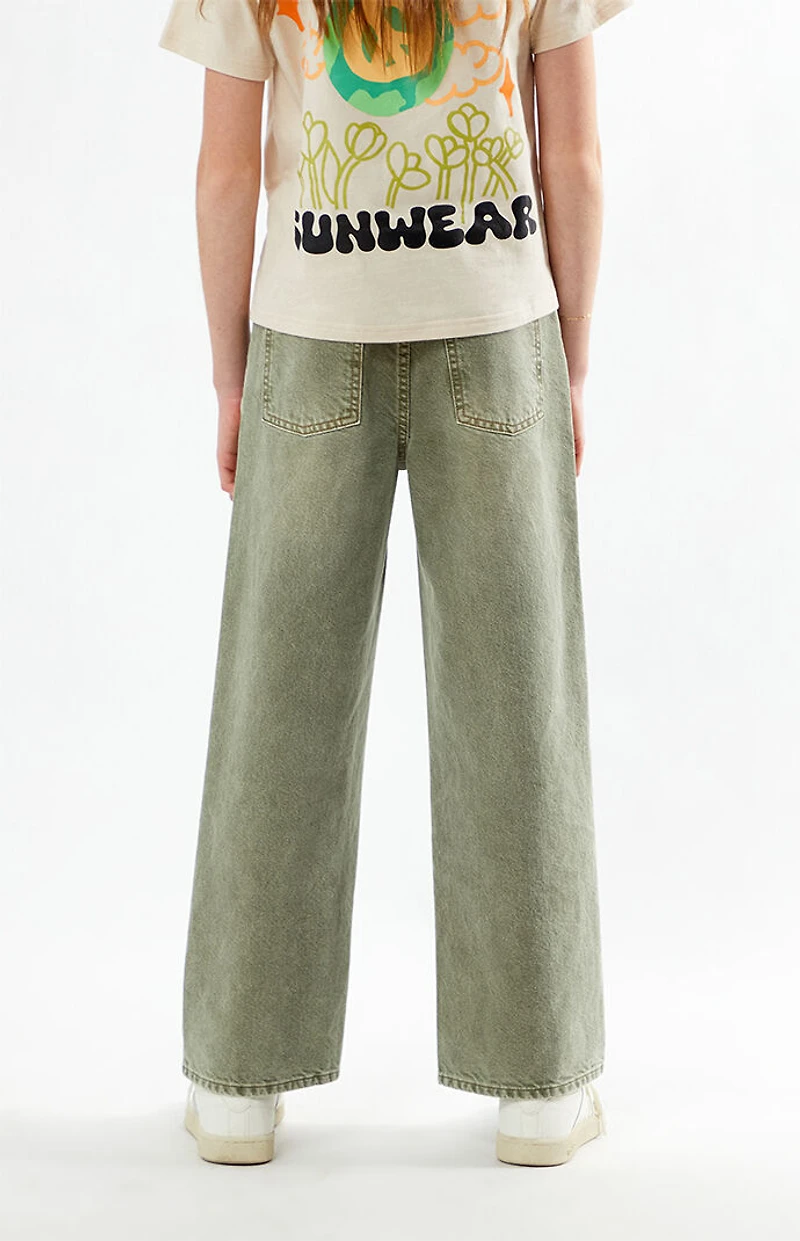 Pacsun Kids Olive Baggy Jeans