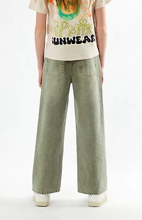 Pacsun Kids Olive Baggy Jeans
