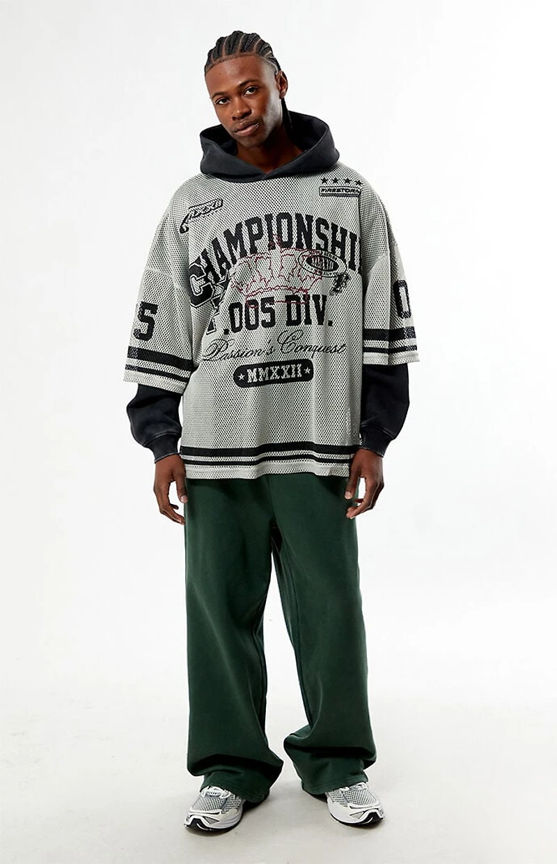 Pacsun Jersey 2fer Hoodie