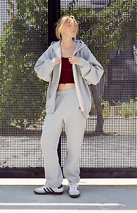 John Galt Heather Grey Full Zip Hoodie