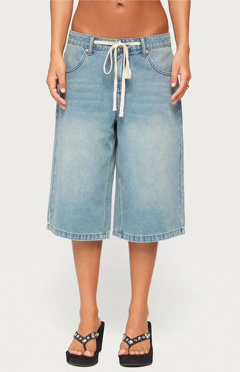 Edikted Jaci Denim Bermuda Shorts