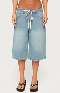 Edikted Jaci Denim Bermuda Shorts