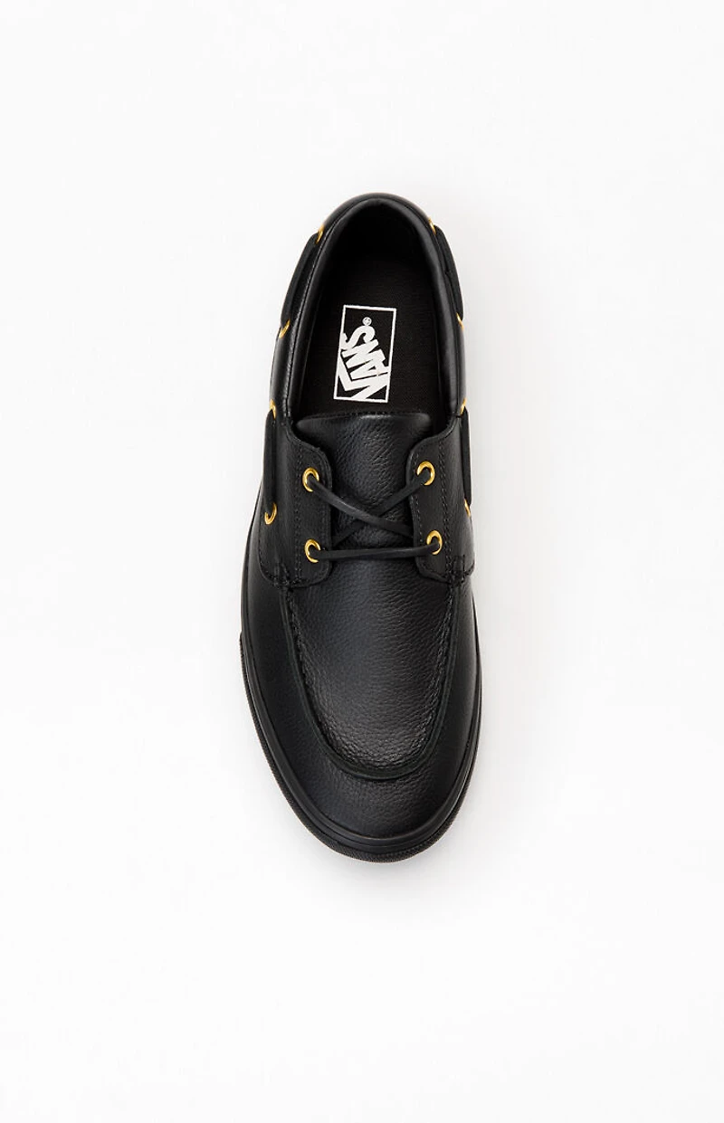 Vans Black 2-Eyelet Boat Shoes