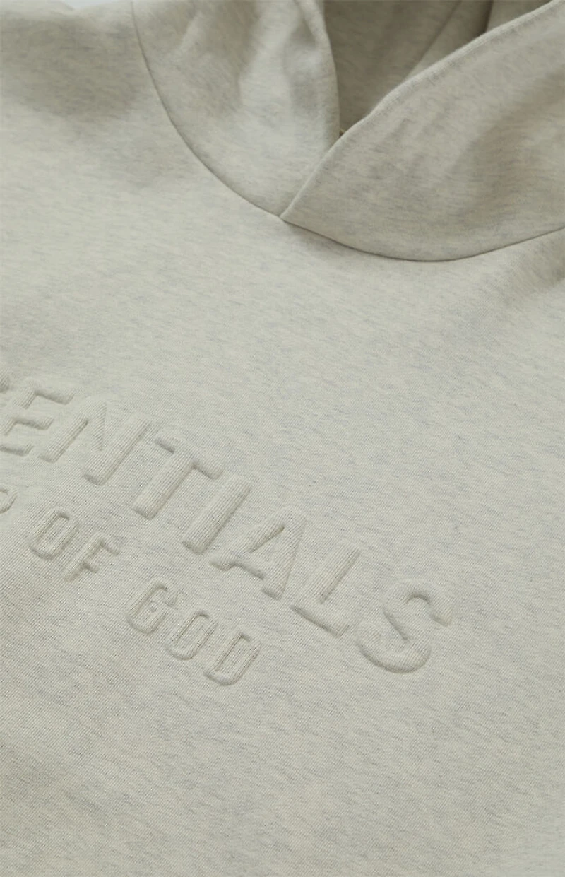Fear of God ESSENTIALS Heather Oatmeal Embossed Classic Hoodie