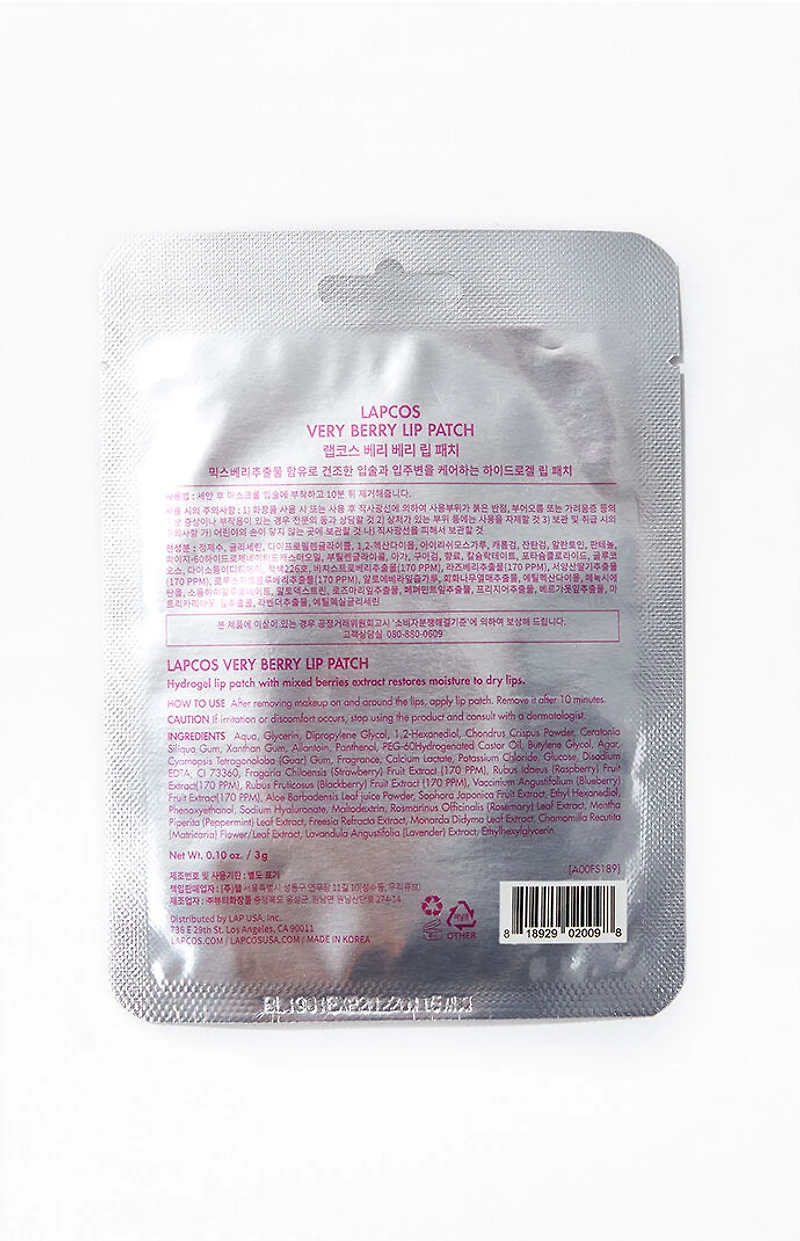 Lapcos 5 Pack Very Berry Lip Patch