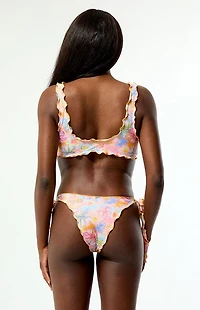Pacsun Floral Yara Ruffle Bralette Bikini Top