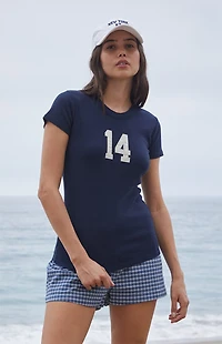 John Galt Blue Hailie 14 Embroidered T-Shirt