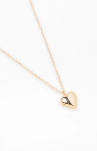 John Galt Gold Heart Locket Necklace