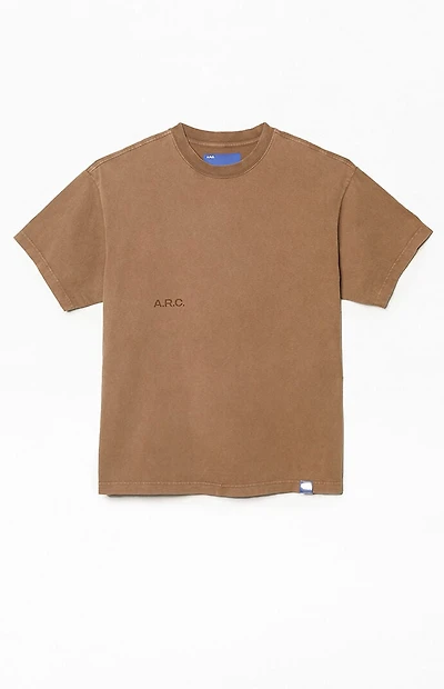 A.R.C. Brown Vintage Wash Heavyweight Oversized T-Shirt