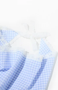 LA Hearts Dolly Gingham Lace Headscarf