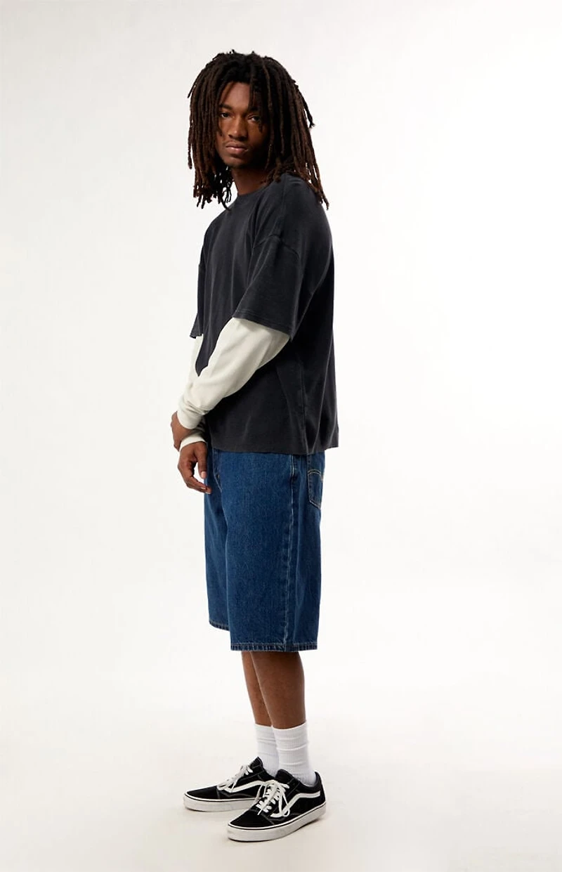 Pacsun Waffle Knit 2Fer Layered Long Sleeve T-Shirt