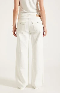 Pacsun Zoe Low Rise Girlfriend Jeans White